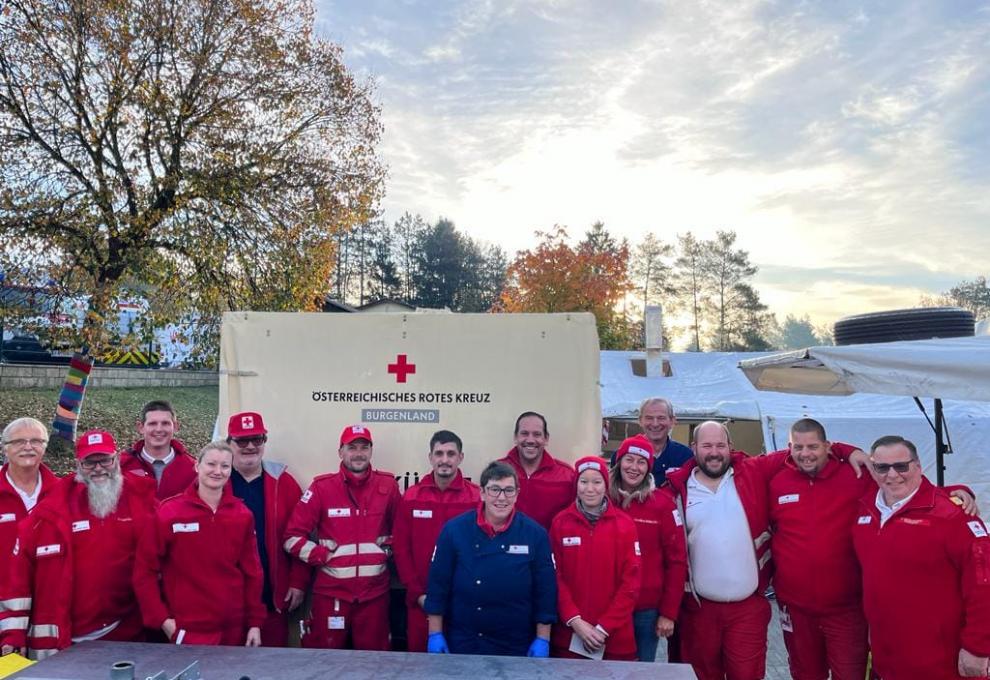 Team der Feldküchen Kapfenberg und Burgenland | Foto: Rotes Kreuz Kapfenberg