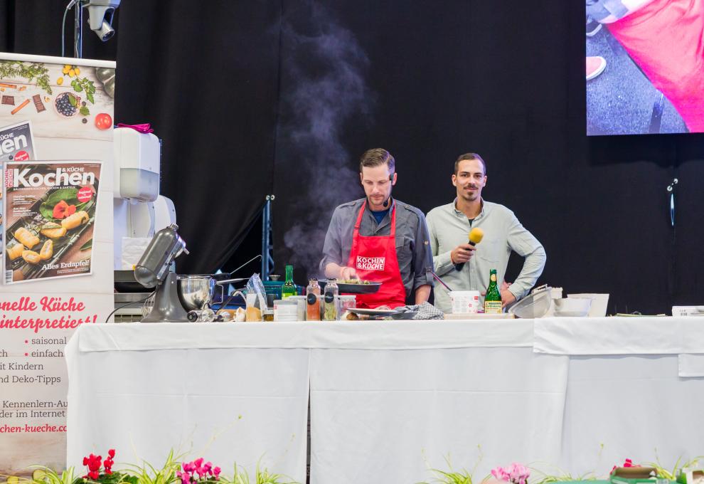 Produzenten live auf der Genussbühne bei der Messe in Oberwart 2023