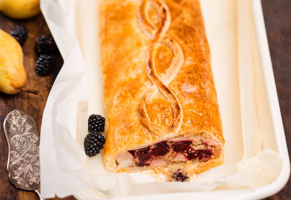  Birnen-Brombeer-Strudel