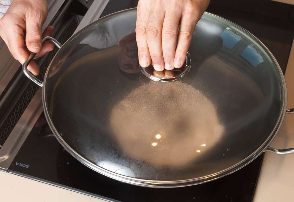 Erdäpfel | Kartoffeln räuchern mit dem Wok 4