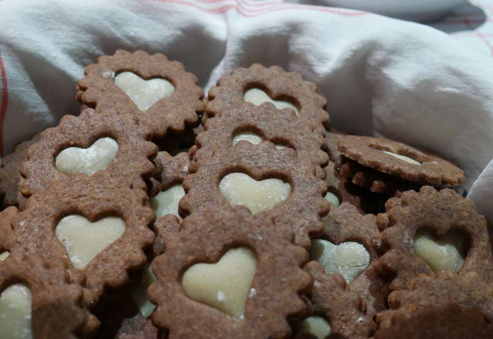 Orangen-Schokoladen-Kekse mit Marzipan selber machen