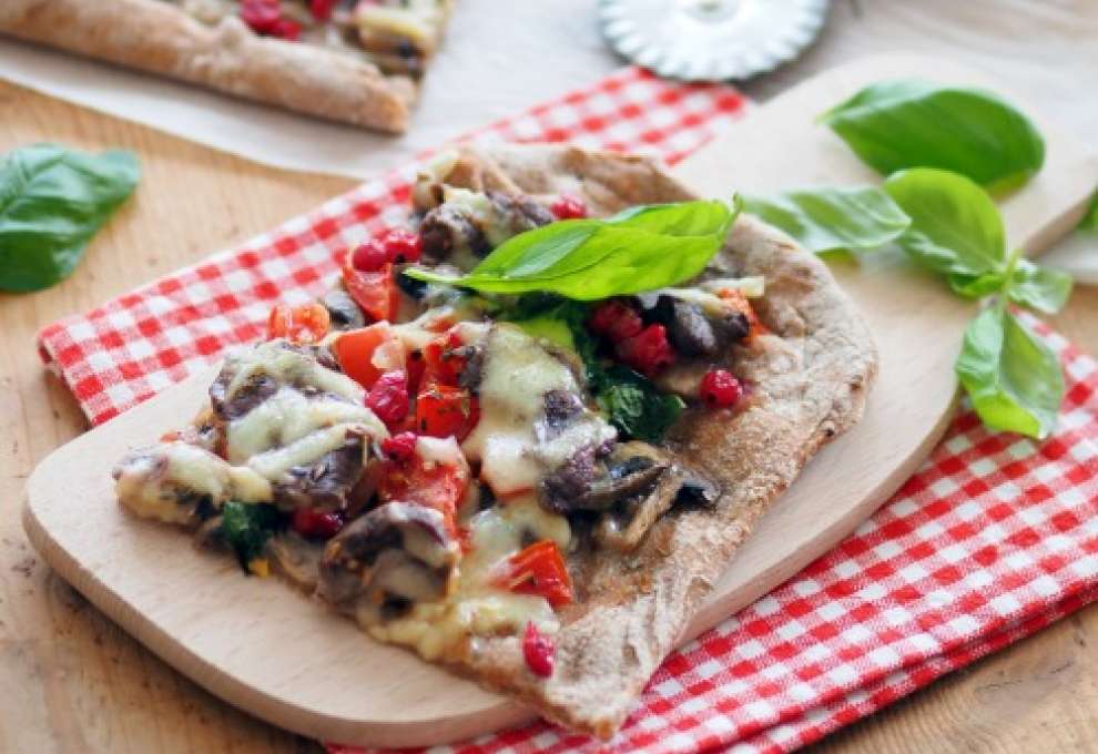 Pizza mit Wildfleisch