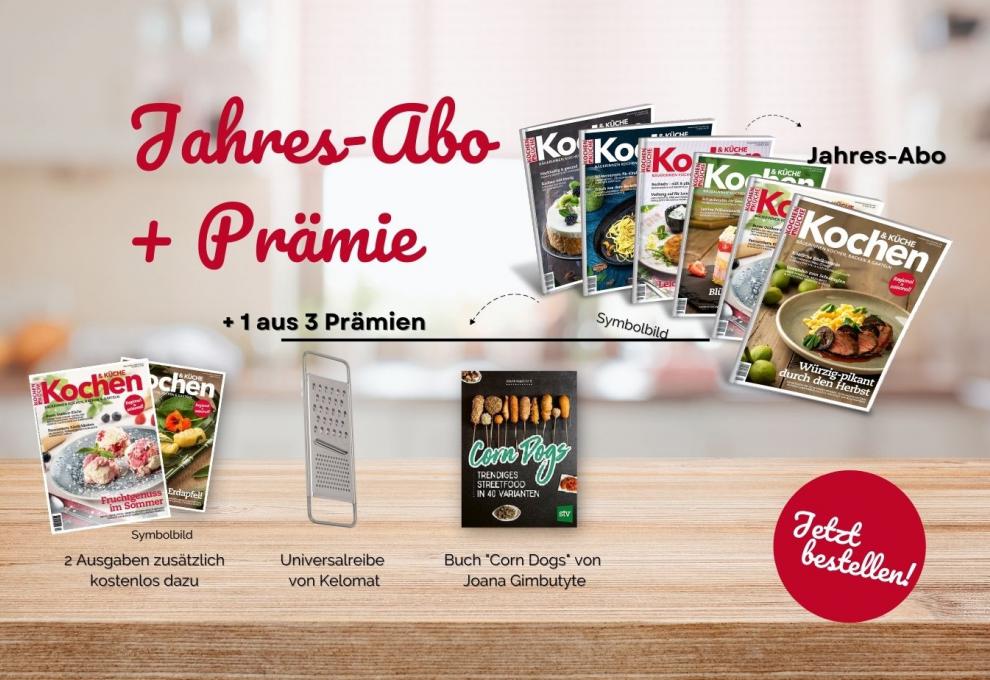 Jahresabo Kochen & Küche Magazin inkl. 1 aus 3 Prämien auswählen