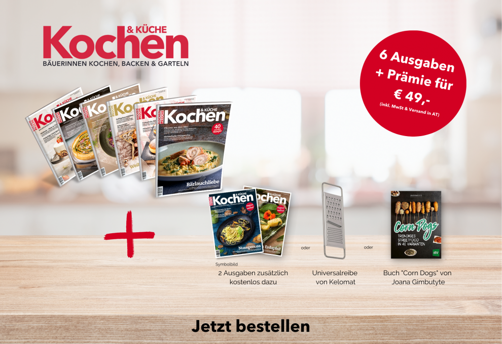 Cover für das Jahresabo plus Symbolbilder der möglichen Prämien