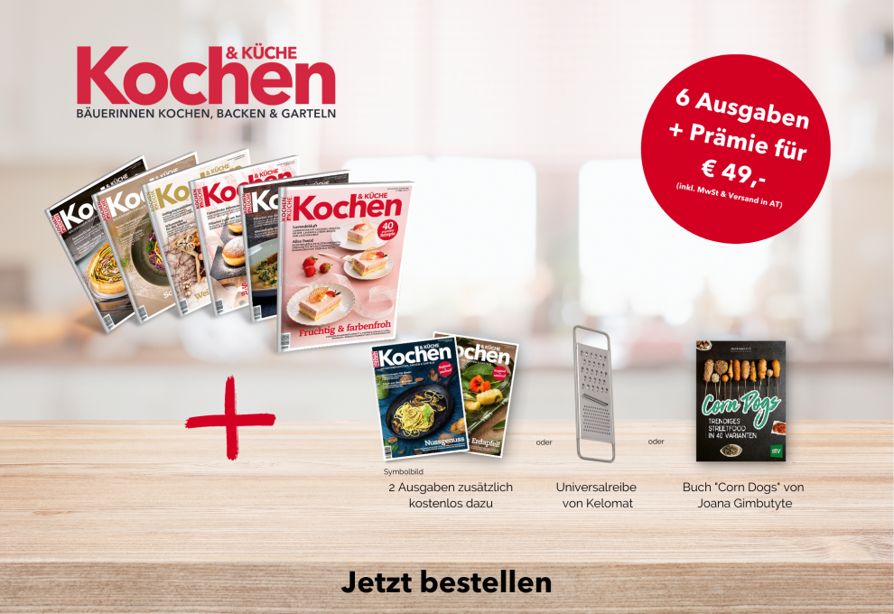 Cover für das Jahresabo plus Symbolbilder der möglichen Prämien
