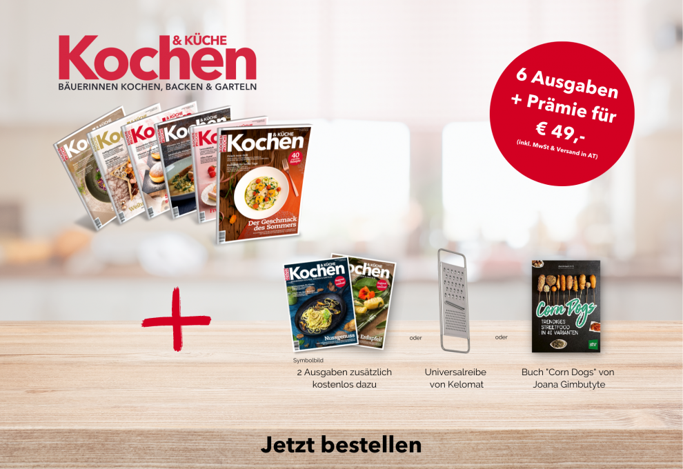 Cover für das Jahresabo plus Symbolbilder der möglichen Prämien