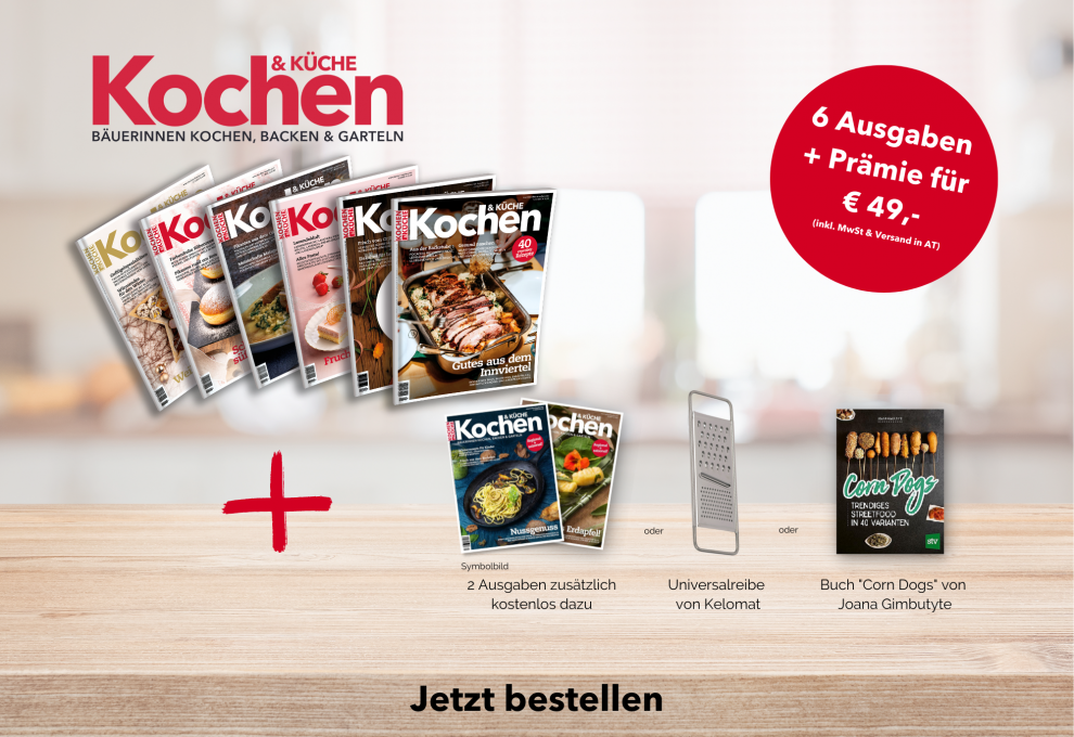 Cover für das Jahresabo plus Symbolbilder der möglichen Prämien