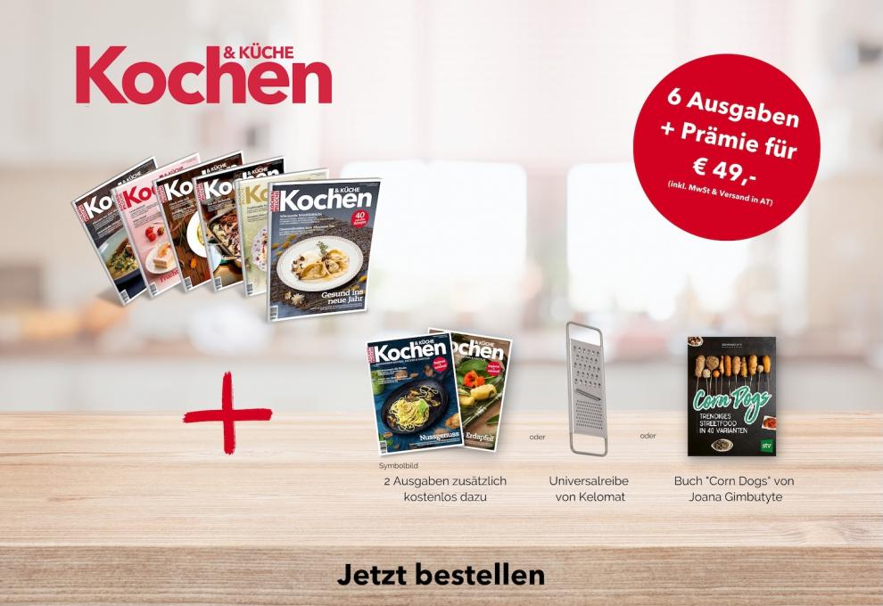 Cover für das Jahresabo plus Symbolbilder der möglichen Prämien