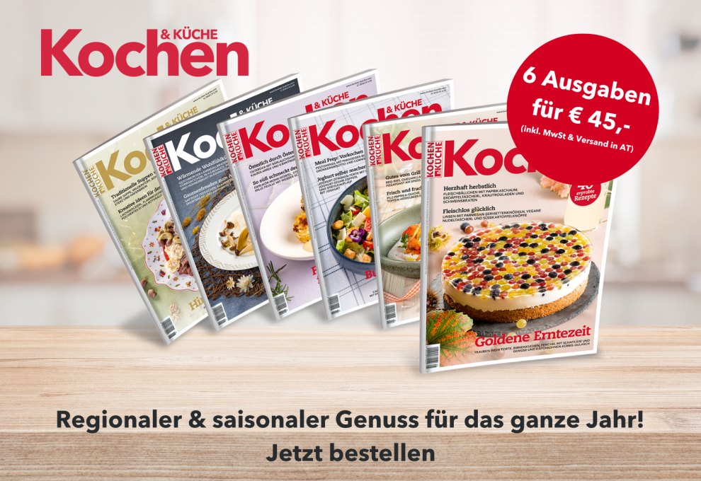Jahresabo Kochen & Küche um € 45,-, Cover-Fächer