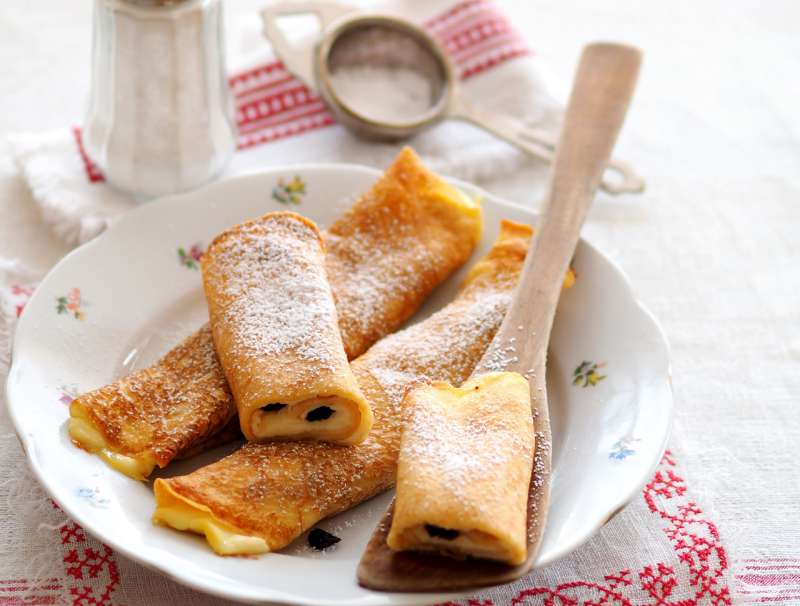 Klassische Topfenpalatschinken » herzhafte Gerichte &amp; Speisen