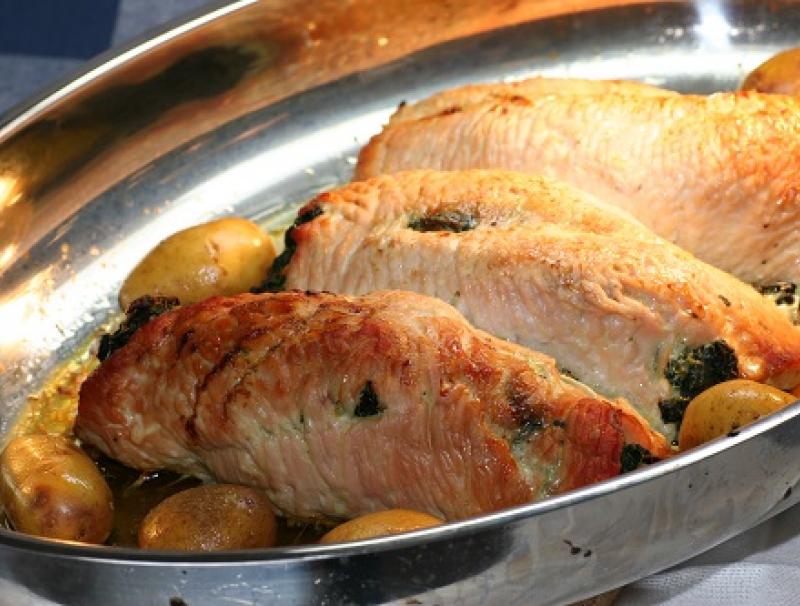 Putenröllchen mit Bärlauch