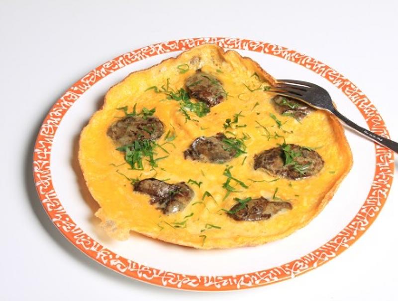 Omelett mit Hendlleber