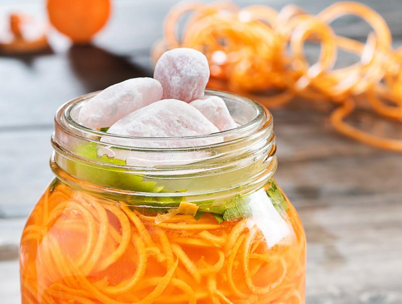 Fermentierte Süßkartoffelspiralen