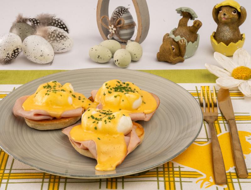 Eier Benedict mit Osterschinken
