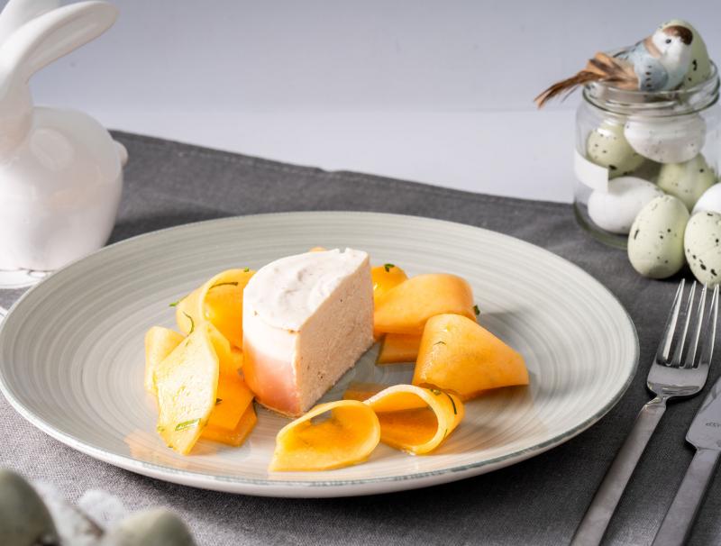 Schinkenmousse mit Melonensalat