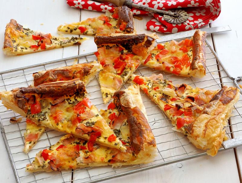 Pizzaecken aus Blätterteig