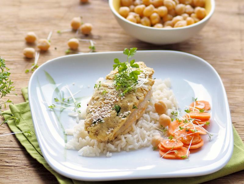 Hühnerfilet mit Kichererbsenhaube