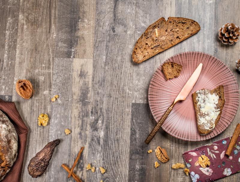 Kletzenbrot mit Roggen- und Weizenmehl