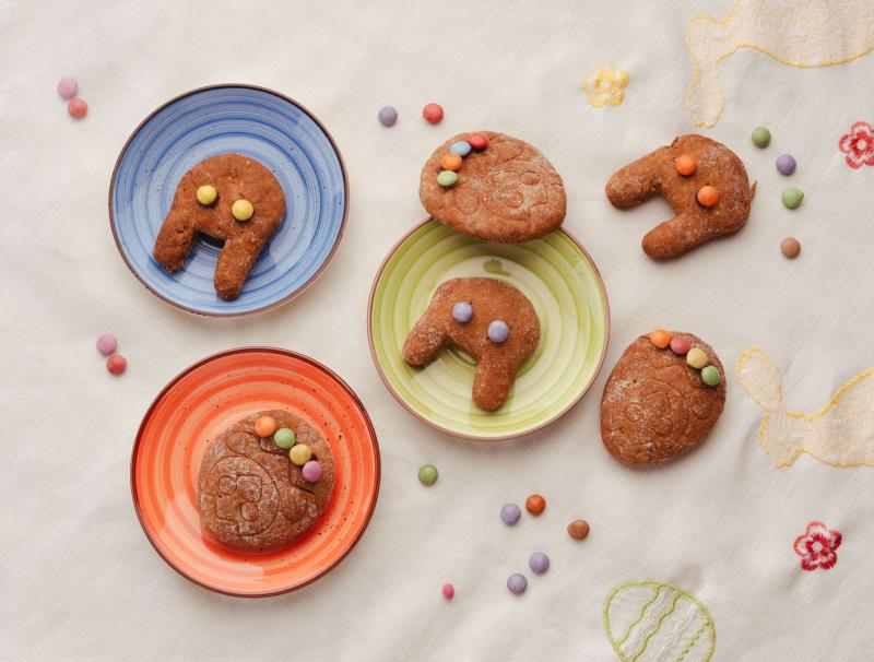 Osterhasenkekse aus Topfenteig