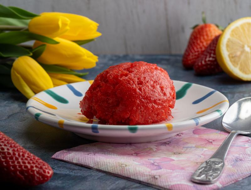 Erdbeersorbet
