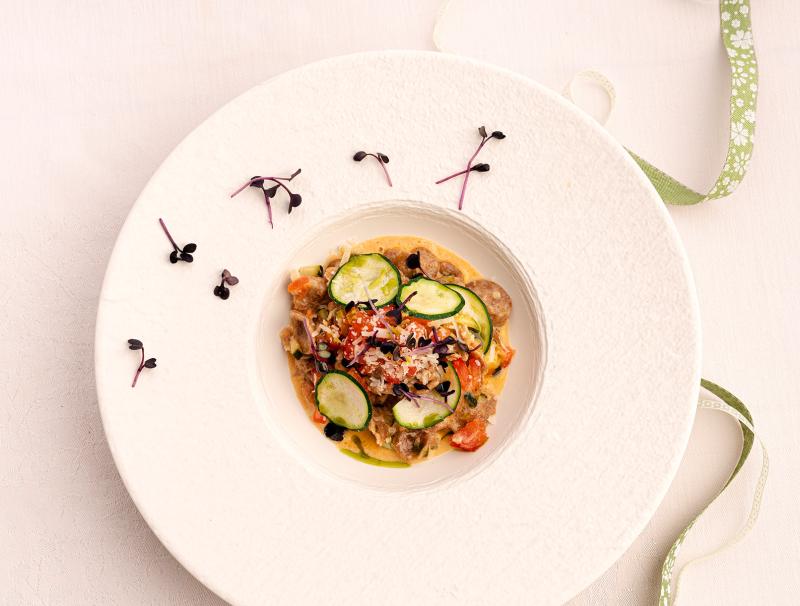 Orecchiette mit Zucchini-Paradeiser-Sauce