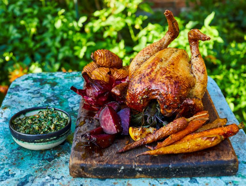 Brathähnchen mit Salsa verde