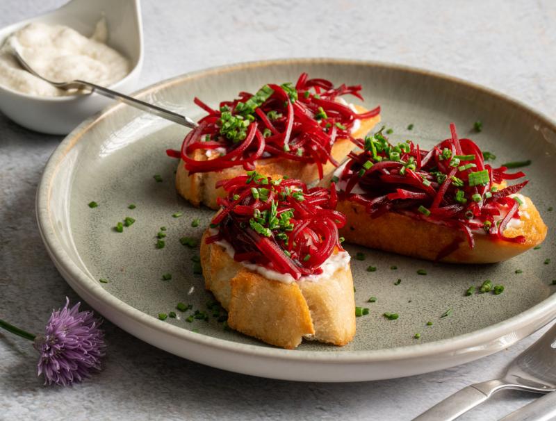 Rote-Rüben-Bruschetta
