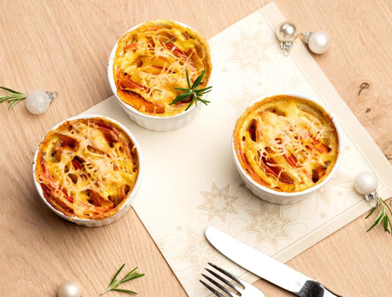 Kürbis-Erdäpfel-Gratin