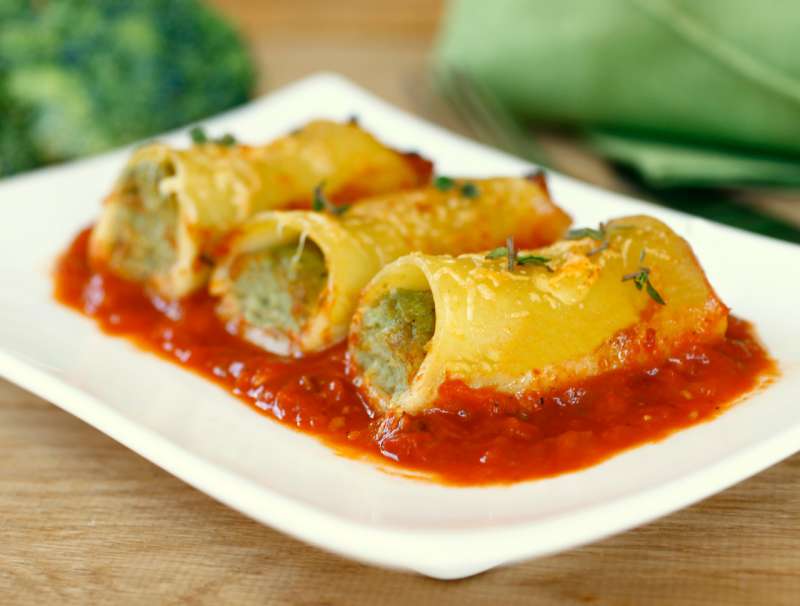 Cannelloni mit Spinat-Brokkoli-Fülle 