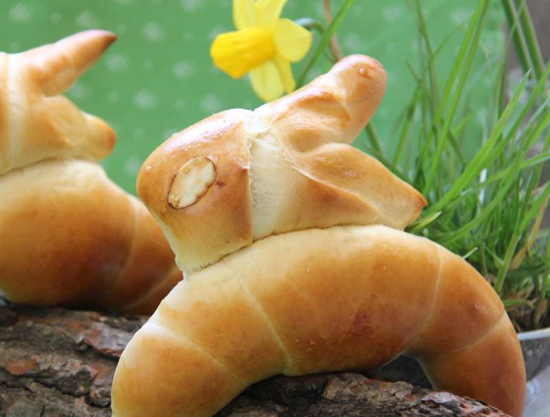 Osterhäschen aus Germteig » herzhafte Gerichte &amp; Speisen