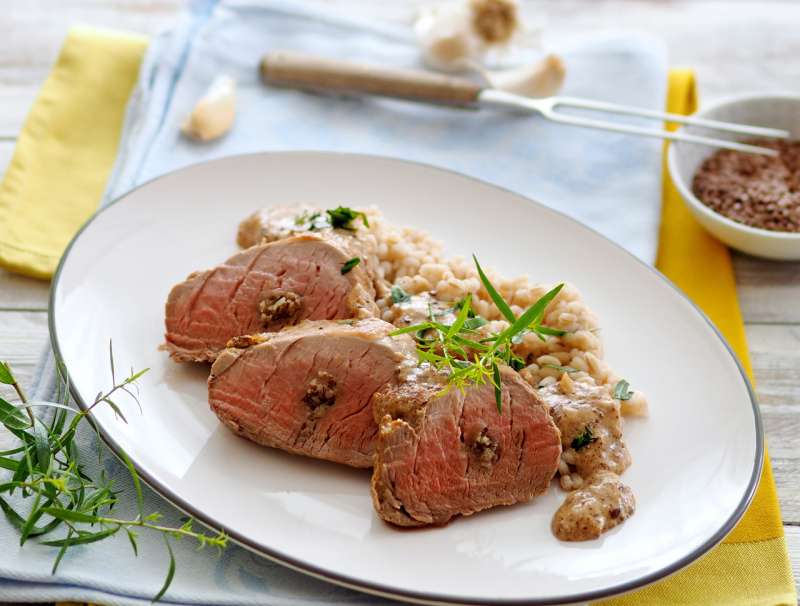 Gefüllter Schweinslungenbraten 