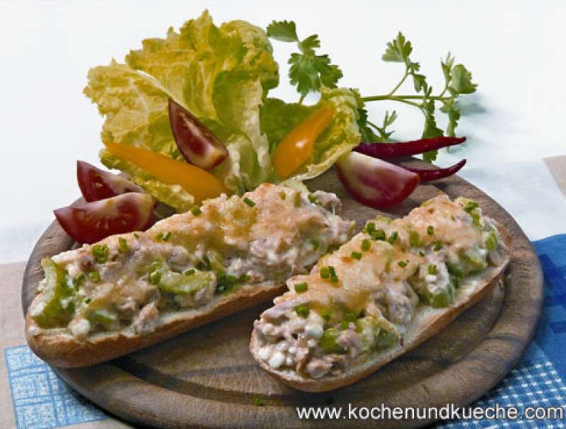 Überbackene Thunfisch-Brötchen » herzhafte Gerichte &amp; Speisen