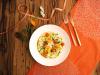 Zucchinirisotto mit gebackenem Feta