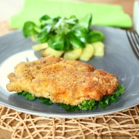 Hendlschnitzel mit Kren-Panier