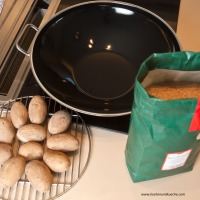 Erdäpfel | Kartoffeln räuchern mit dem Wok 2