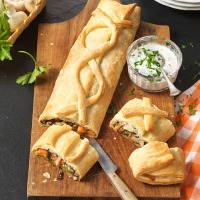 Karotten-Champignon-Strudel