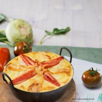 Kohlrabi-Paradeiser-Gratin