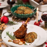 Lammstelzen mit Gemüselaibchen